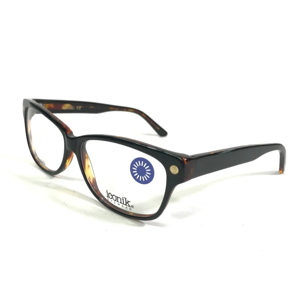 Iconik Eyeglasses Frames Blair C02 Brown Cat Eye Full Rim 54-14-140